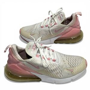 Nike Air Max 270 White Soft Pink Size 10 Athletic Sneakers Womens